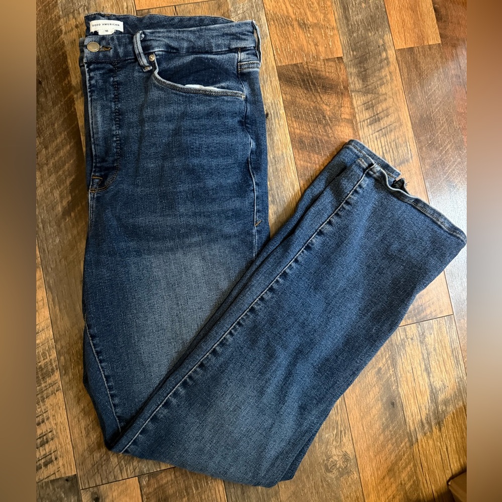 Good American Dark Indigo High-Rise Skinny Jeans